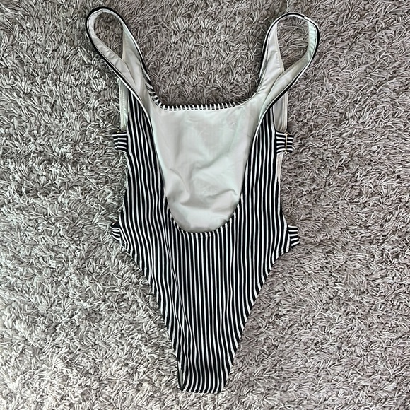 L*Space Mayra Striped One-Piece w/ Gold Hardware Cutouts - Picture 7 of 9